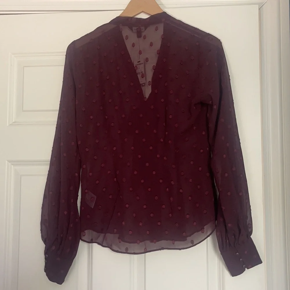 Express Tie Neck Medallion Print Blouse small